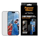 PanzerGlass Privacy Screen Protector w. black Frame iPhone 17/ iPhone 16 Pro