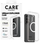 PanzerGlass CARE Urban Explorer Case transparent w. white Qi Samsung Galaxy S26+