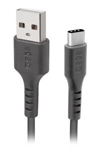 SBS Lade-/Datenkabel USB-A auf USB-C 2m schwarz