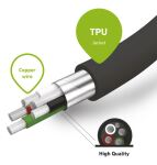 SBS Lade-/Datenkabel USB-A auf USB-C 17cm bis 50cm...