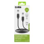 SBS Lade-/Datenkabel USB-C > USB-C schwarz 1,5m