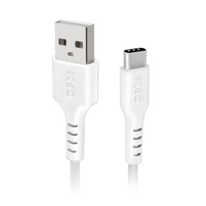 SBS Lade-/Datenkabel USB 2.0 > USB-C weiß 1,5m
