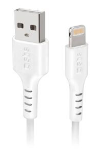 SBS Lade-/Datenkabel USB-A auf Lightning 3m weiß