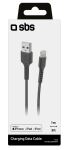 SBS Lade-/Datenkabel USB-A auf Lightning 1m schwarz