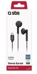 SBS Studio Mix 65c Semi-In-Ear-Kopfhörer mit USB-C-Anschluss schwarz