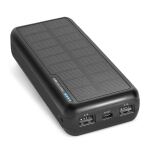 SBS Powerbank mit Solarpanel 20.000mAh Fast Charge schwarz