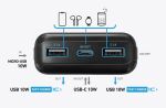 SBS Powerbank mit Solarpanel 20.000mAh Fast Charge schwarz