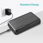 SBS Powerbank mit Solarpanel 20.000mAh Fast Charge schwarz