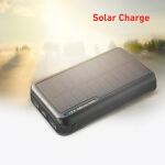 SBS Powerbank mit Solarpanel 20.000mAh Fast Charge schwarz