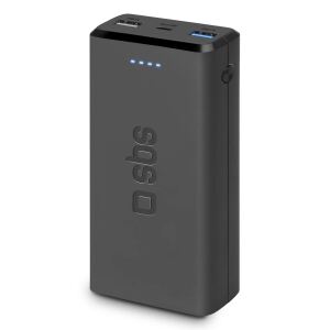 SBS Powerbank 20.000 mAh 2 USB 2.1A schwarz