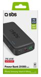 SBS Powerbank 20.000 mAh Power Delivery 45W Multi-Port schwarz