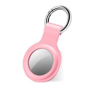 SBS AirTag Silikonhülle mit Schlüsselanhänger rosa