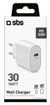 SBS Ladegerät USB-C PD 30W weiß