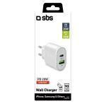 SBS Ladegerät USB-C + USB-A Power Delivery 20W...