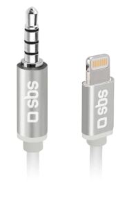 SBS Adapter Lightning > 3,5mm Stecker weiß
