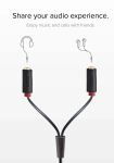 SBS Klinkenkabel Splitter 3,5mm-Stecker > 2x 3,5mm Buchse 0,2m schwarz