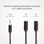 SBS Klinkenkabel Splitter 3,5mm-Stecker > 2x 3,5mm Buchse 0,2m schwarz