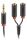 SBS Klinkenkabel Splitter 3,5mm-Stecker > 2x 3,5mm Buchse 0,2m schwarz