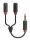 SBS Klinkenkabel Splitter 3,5mm-Stecker > 2x 3,5mm Buchse 0,2m schwarz
