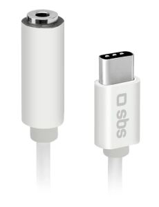 SBS Adapter USB-C Stecker > 3,5mm Klinkenbuchse weiß