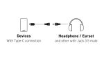 SBS Adapter USB-C Stecker > 3,5mm Klinkenbuchse weiß
