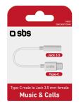SBS Adapter USB-C Stecker > 3,5mm Klinkenbuchse weiß