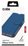 SBS Wallet Stand für iPhone 14 Pro blau