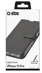 SBS Wallet Stand für iPhone 15 Pro schwarz