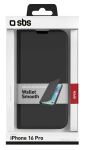 SBS Wallet Stand Case in PU für iPhone 16 Pro black