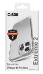 SBS Extreme 2 Cover für iPhone 15 Pro Max transparent