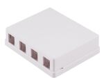 Keystone Anschlussbox 4-fach weiß