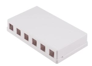 Keystone Anschlussbox 6-fach weiß