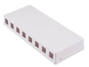 Keystone Anschlussbox 8-fach weiß