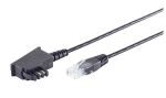 TAE-F Stecker > RJ45 Stecker schwarz 20,0m