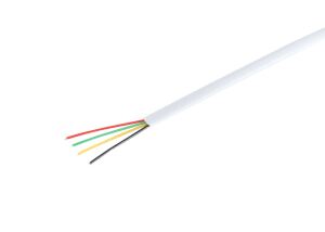 Telefonkabel 4-adrig flach weiß 100,0m