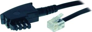 Telefon-Anschlusskabel-TAE F-Stecker > Western-Stecker 6/4 Import-Telefon 6,0m