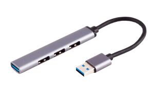 Hub USB-A 3.0 4-fach USB-A ALU slim 0,12m