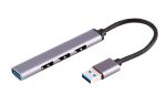 Hub USB-A 3.0 4-fach USB-A ALU slim 0,12m