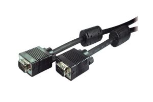 VGA-Monitorkabel 2x 15-Pol. HDD-Stecker mit vergossenen Gehäusen 3,0m