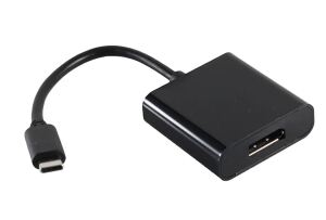 Adapter USB 3.1 Typ C Stecker > Displayport Buchse schwarz