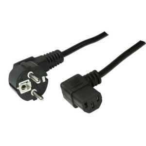 Netzanschlusskabel 90° Kaltgerätebuchse CEE7/7-C13 Winkel 1,8m