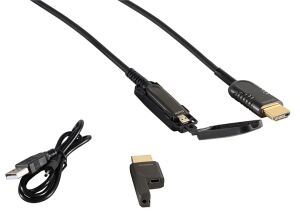 HDMI Anschlusskabel Optisches HDMI Verlegekabel-Set 4K schwarz 20,0m