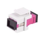 LWL-Keystone Verbinder Simplex SC-SC OM4 violett