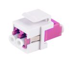 LWL-Keystone Verbinder Duplex LC-LC OM4 violett