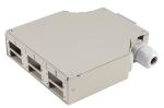 LWL-Verteilerbox Metall 6-fach DIN rail grau