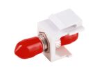 LWL-Keystone Verbinder Simplex ST-ST MM rot