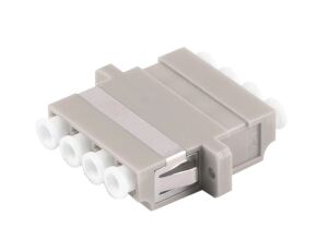 LWL-Verbinder Quad LC-LC OM1/OM2 beige