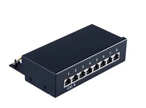 Patchpanel Mini Cat.6 Desktop Gehäuse 8-Port schwarz