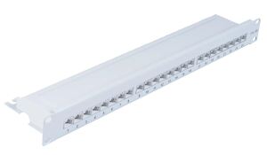 Patchpanel Cat.6A Rackeinbau 48,3 cm (19") 24-Port lichtgrau