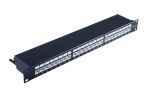 Patchpanel 19" 1HE Cat.6A 24 Port schwarz